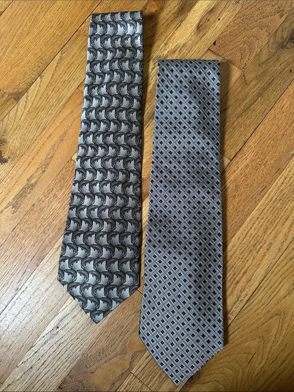 2 Ties - The Nature Conservancy Trout Tie Garington Collection 100% Silk